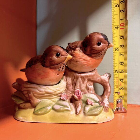 Nesting Robins Salt & Pepper Shaker | Birds on Branch | Vintage Country Kitchen - Picture 11 of 11